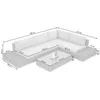 BEAUTYSOFA | FIRENZE Gartenlounge Ecksofa Dunkelgrau – Produktbild-Vorschau 7