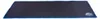 A dark-colored gaming mousepad with a blue border, shown flat against a white background. A small logo is visible in the bottom right corner. Produktbild-Vorschau