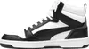 A side view of a black and white high-top sneaker. Náhled obrázku produktu