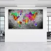 Weltkarte Pop Art Abstract Leinwandbild Wandbild Kunstdruck Produktbild-Vorschau 2
