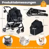Passeggino 3 in 1 per animali domestici con trasportino Anteprima dell’immagine prodotto 2