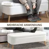 HOMCOM Sitzbank mit Stauraum Polsterbank mit Fleece-Optik, Produktbild-Vorschau 6