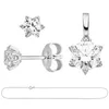 Schmuck-Set Stern 333 Gold Weißgold mit Zirkonia Ohrstecker Produktbild-Vorschau 2