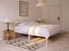 BELIANI Bett Weiß Kiefernholz mit Lattenrost 140x200 cm Produktbild-Vorschau 2
