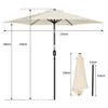 Diagram showing the dimensions of an umbrella. Voir les images du produit