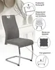 Hela Tische - 4er Set Freischwinger Esszimmerstuhl Alina - Produktbild-Vorschau 2