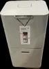 A tall, gray and white recycling bin with a tag hanging from the lid. Podgląd zdjęcia produktu
