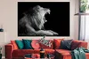 MuchoWow® Poster Löwe - Schwarz - Weiß - Tier 180x120 cm - Produktbild-Vorschau 2