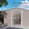 Outsunny Pozinkovaná oceľová búda na náradie 4,9m² Náhľad obrázku produktu 5