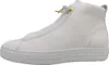 A side view of a white high-top sneaker. Voir les images du produit