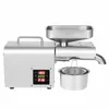 A stainless steel automatic oil press machine is shown against a white background. Podgląd zdjęcia produktu