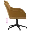 The Living Store Bürostuhl Drehbar Braun Samt Produktbild-Vorschau 6