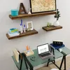 CASARIA® 3x Étagères murales flottantes MDF chêne foncé Voir les images du produit 2