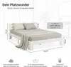 Homestyle4u drevená posteľ 120x200 s matracom a lamelovým Náhľad obrázku produktu 3