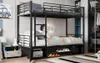 Sweiko ijzeren bedframe, stapelbed, open schoenenkast, Productafbeelding-voorbeeld 11