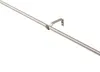 A close-up, angled view of a single, silver-colored, extendable curtain rod with a mounting bracket. Produktbild-Vorschau