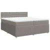 Boxspringbett mit Matratze Taupe 200x200 cm Stoff Produktbild-Vorschau 3
