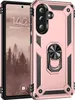 A rose gold phone case with a ring holder is shown next to a smartphone. Produktbild-Vorschau
