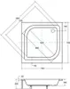 ECOLAM Duschwanne Duschtasse Ares Viereck quadratisch 70x70 Produktbild-Vorschau 4