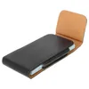 A black leather smartphone case with the flap open, revealing a tan interior. Náhled obrázku produktu