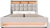 OKWISH Lit tapissier 160x200cm avec coffre,Lit coffre Lit Voir les images du produit 8