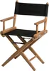 Regiestuhl Teak DeLuxe mit schwarzem Canvas Produktbild-Vorschau 1