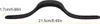 A black fitness tracker band is shown with dimensions indicated. Produktbild-Vorschau