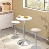 WOLTU Bartisch mit runder Tischplatte höhenverstellbar aus Produktbild-Vorschau 2