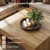 Table basse carrée en bois de 100 cm, idéale pour le salon, Voir les images du produit 6