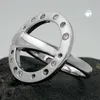 Gr. 56 - Ring 22mm Zirkonias mattiert rhodiniert Silber 925 Produktbild-Vorschau 4