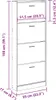 vidaXL Schuhschrank Betongrau 59x17x150 cm Holzwerkstoff Produktbild-Vorschau 8