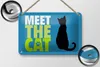 Blechschild Spruch 18x12cm meet the cat Katze Produktbild-Vorschau 2