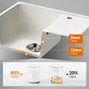 HOROW Granieten spoelbak voor de keuken, wit - 1 bak, Productafbeelding-voorbeeld 6