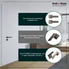 Marketing image showcasing door handles with descriptive text and close-up views of the product. Anteprima dell’immagine prodotto