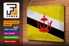 Blechschild Flagge Bruneis 30x20cm Flag of Brunei Vintage Produktbild-Vorschau 3