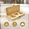 A wooden sushi mold with its lid open, showing triangular compartments, placed on a kitchen counter. Produktbild-Vorschau