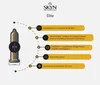 A diagram illustrating the features of SKYN Elite condoms, with a condom on the left and feature descriptions on the right. Náhľad obrázku produktu