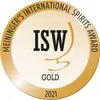 A circular award badge with text and graphics. Produktbild-Vorschau