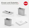 A collage of images showing parts of a waste bin system and its accessories. Produktbild-Vorschau