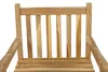 Close-up of the back of a wooden garden chair. Produktbild-Vorschau