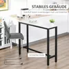 HOMCOM Bartisch Stehtisch mit Marmoroptik 120 x 40 x 100 cm Produktbild-Vorschau 4