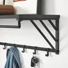 Wandregal mit Garderobenhaken, Kleiderstange zur Produktbild-Vorschau 7