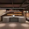 Comptoir de bar rond avec façade en pierre synthétique Voir les images du produit 3