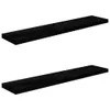 vidaXL Schweberegale 2 Stk. Hochglanz-Schwarz 120x23,5x3,8 Produktbild-Vorschau 9