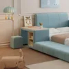 Letto imbottito Sweiko, letto singolo con scrivania e Anteprima dell’immagine prodotto 20