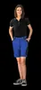 A woman is standing and posing for a product image. Produktbild-Vorschau