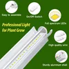 A marketing image for a plant grow light, showcasing its features with text overlays and close-up shots. Voir les images du produit
