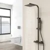 Duschsystem mit Thermostat 38℃ Duscharmatur Schwarz Produktbild-Vorschau 1