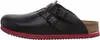 A side view of a black Birkenstock clog. Podgląd zdjęcia produktu