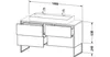 Waschtischunterbau XSQUARE 778x1400x548mm steingrau Produktbild-Vorschau 3
